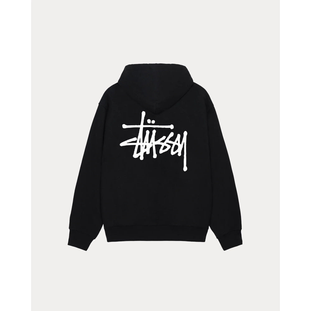 Basic Stussy Zip Hoodie Black


