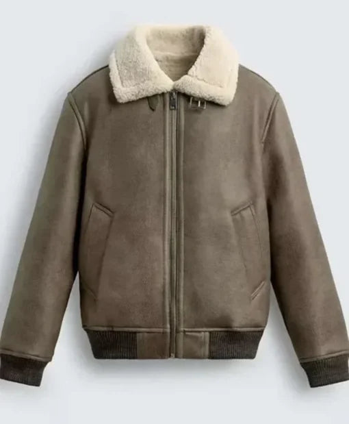 Beauty in Black Xavier Smalls Aviator Leather Jacket