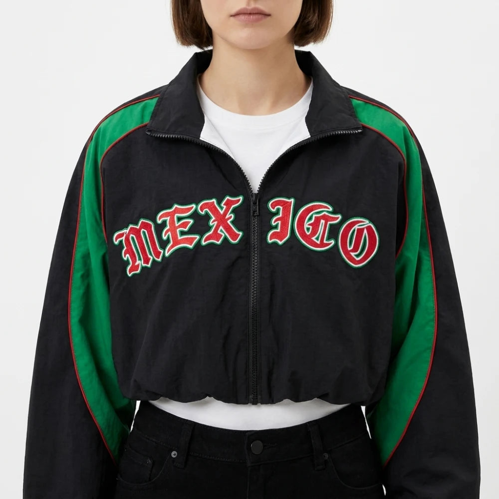 Becky G Cropped Oversized Mexico Jacket for Sale