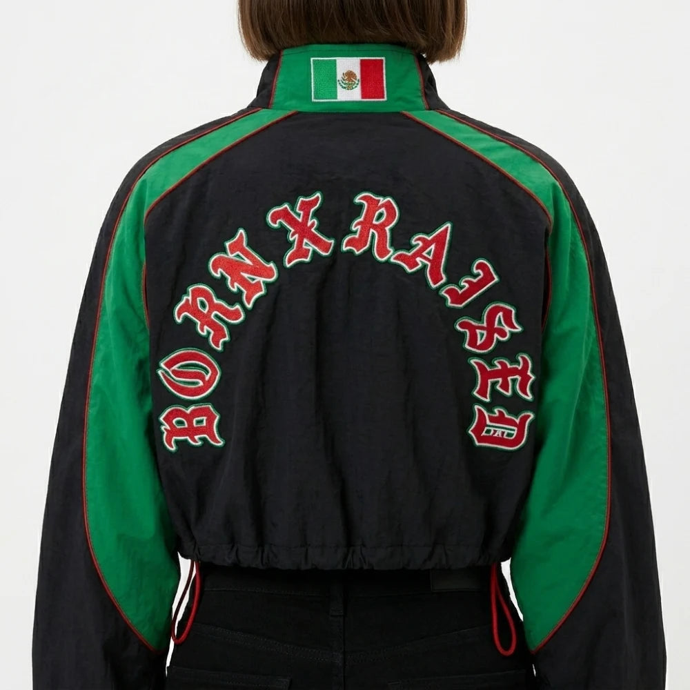 Becky G Cropped Oversized Mexico Jacket
