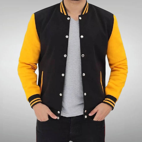 Black And Yellow Varsity Jacket