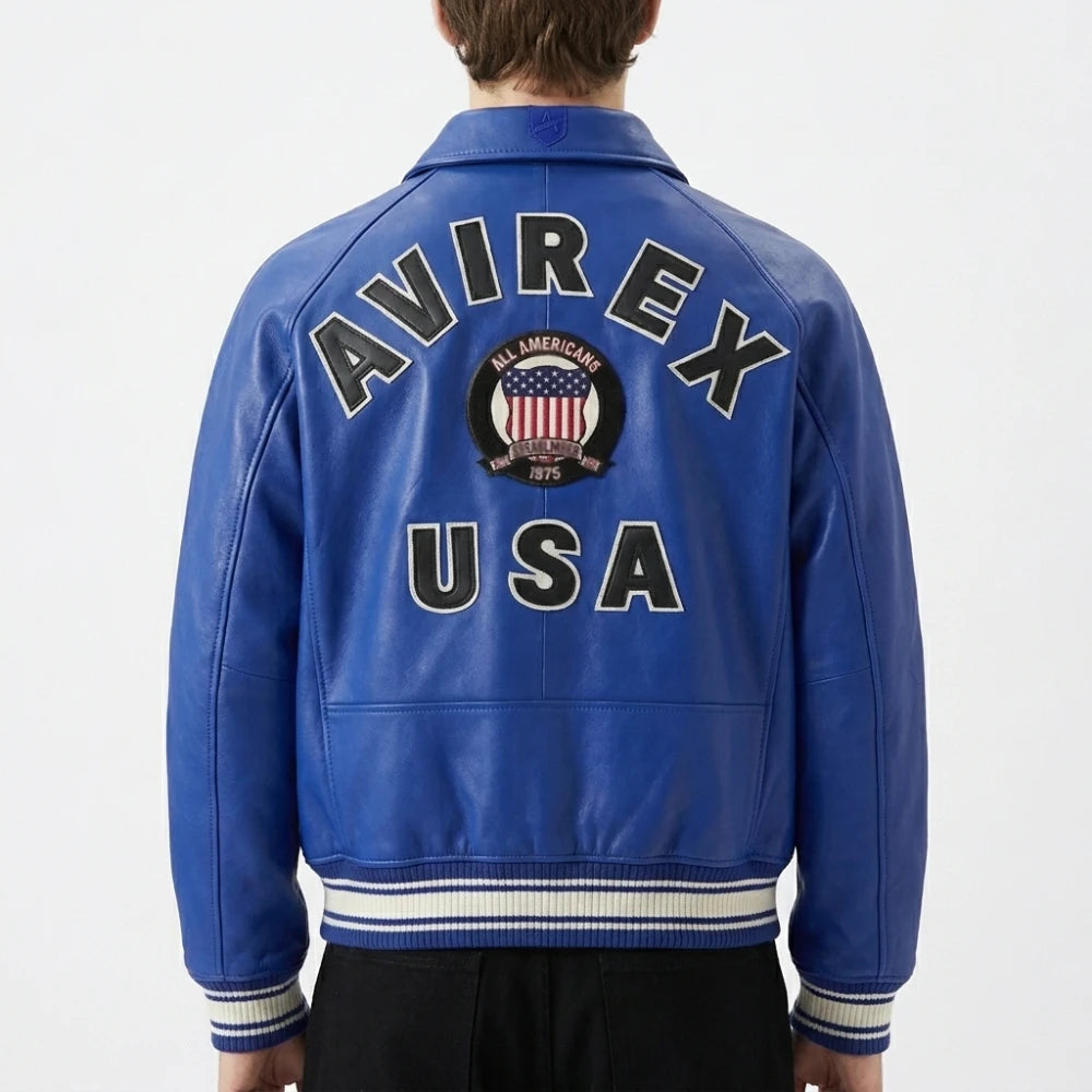 Avirex USA Icon Leather Bomber Jacket