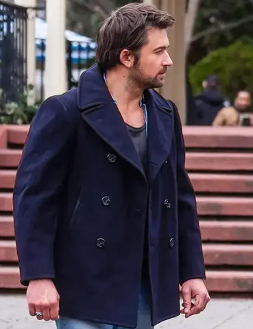 Atlas Corrigan Blue Wool Coat