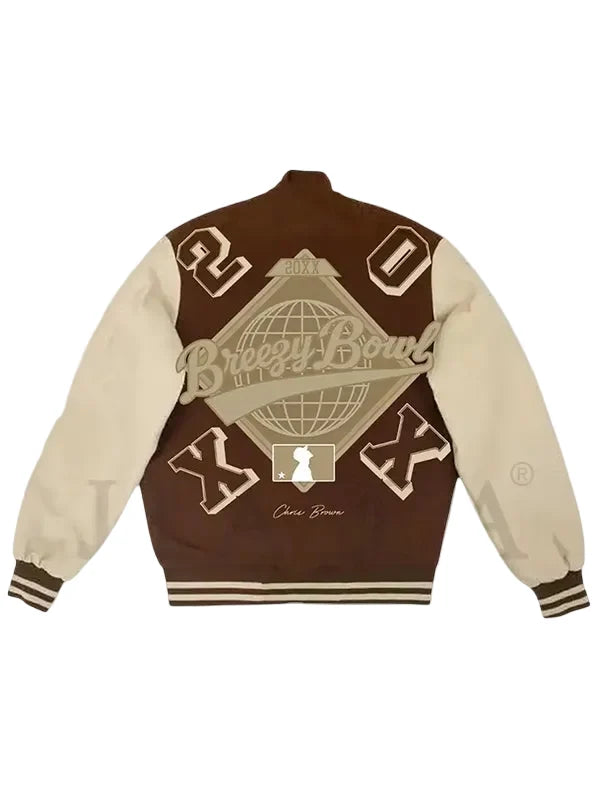 Chris Brown Breezy Bowl XX Letterman Varsity Jacket