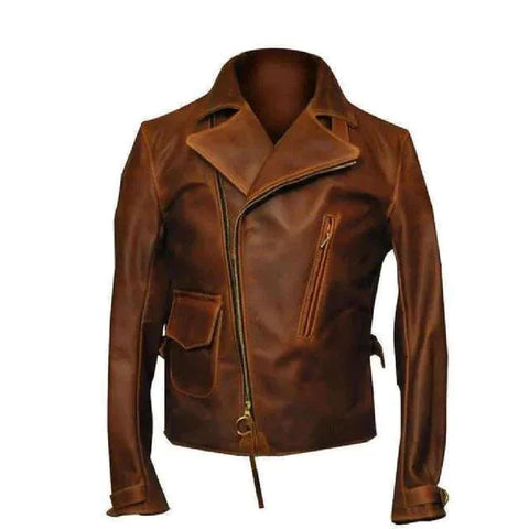 The First Avengers Distressed Brown Real Leather Jacket