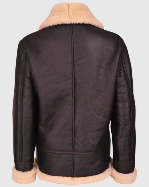 Tracy SF Brown Shearling Aviator Leather Jacket