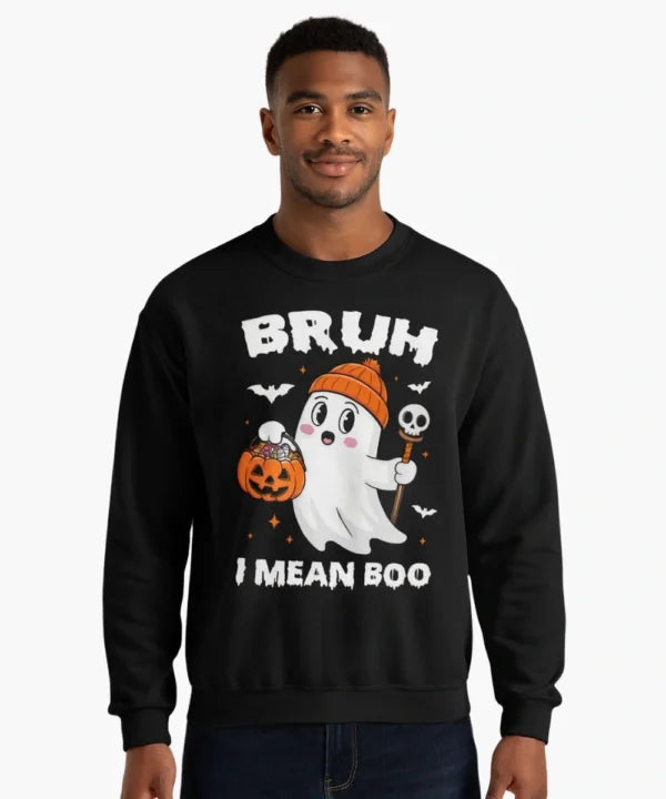 Bruh-I-Mean-Boo-Ghost-Pumpkin-Spooky-Halloween-Printed-Black-Sweatshirt-Mens-600x720