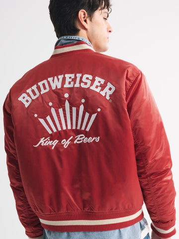 Budweiser-AbercrombieVarsity-Bomber-Jacket