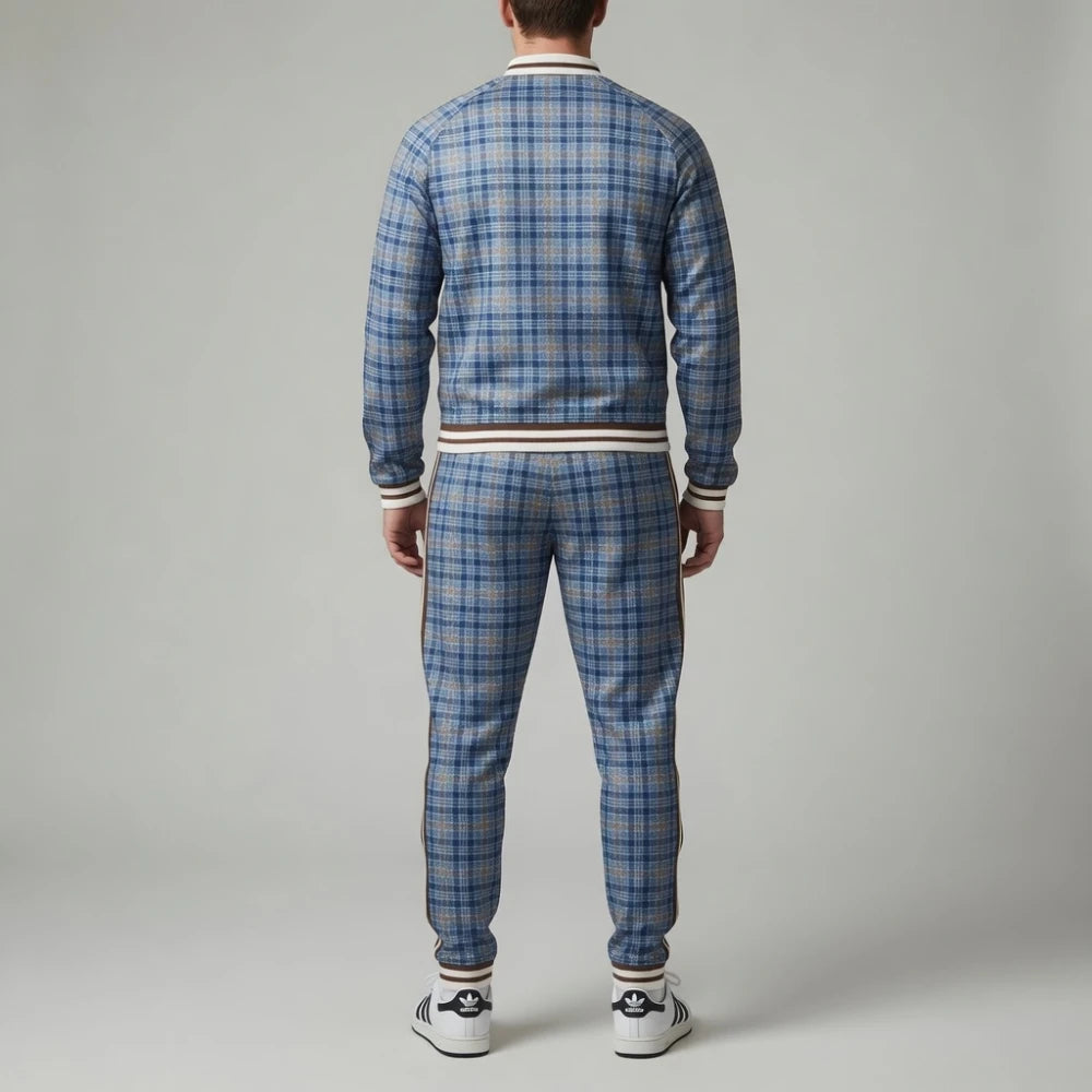 Buy Blue Checkered Tracksuit The Gentlemen