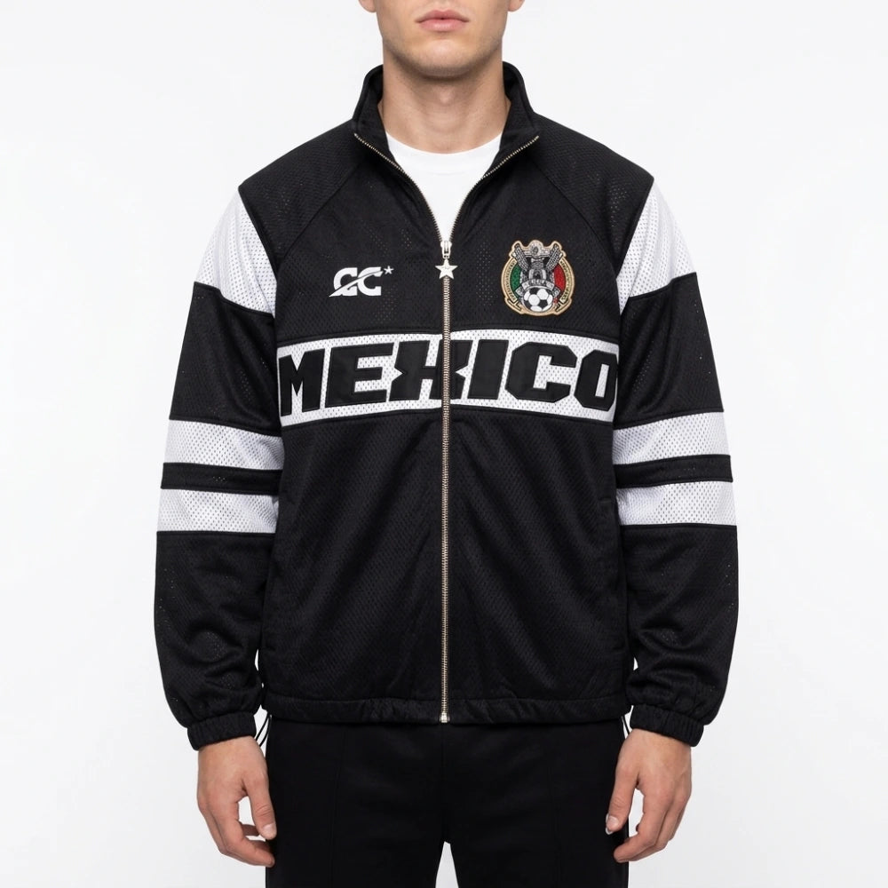Cap City Black and White Mexico Track Jacket