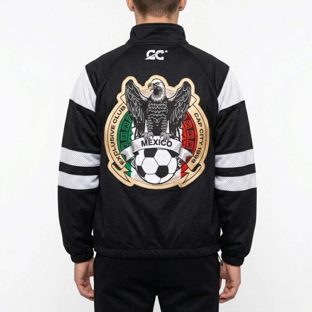 Cap City Black and White Mexico Track Jacket