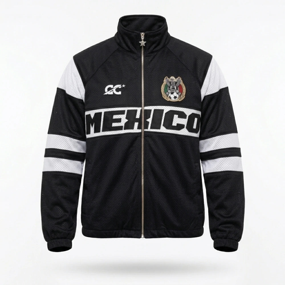 Cap City Black and White Mexico Track Jacket