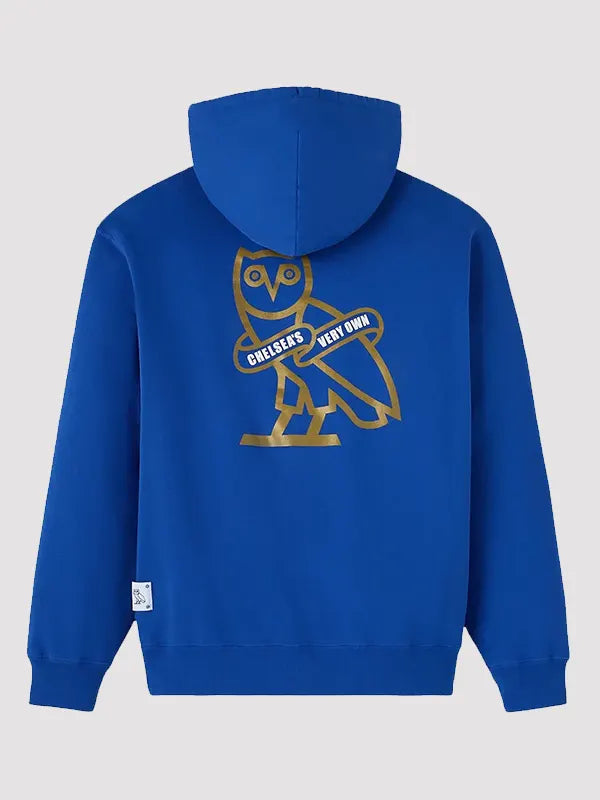 Chelsea-X-OVO-Blue-Pullover-Fleece-Hoodie-For-Unisex