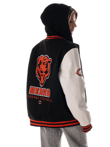 Chicago-Bears-The-Wild-Collective-Varsity-Jacket-with-Hooded