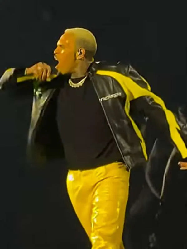 Chris Brown leather jacket