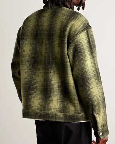 Olive Green Plaid Jacket Kevin Jonas