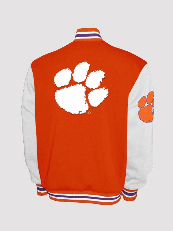 Clemson-Tigers-Franchise-Club-Fleece-Varsity-Full-Snap-Orange-Jacket