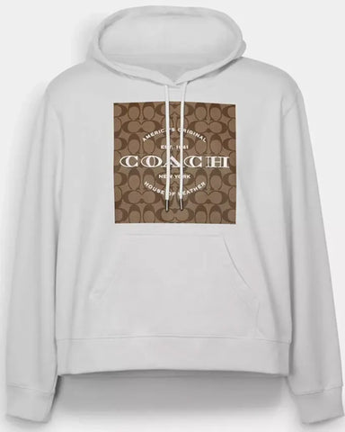 Coach Signature Pullover White Hoodie