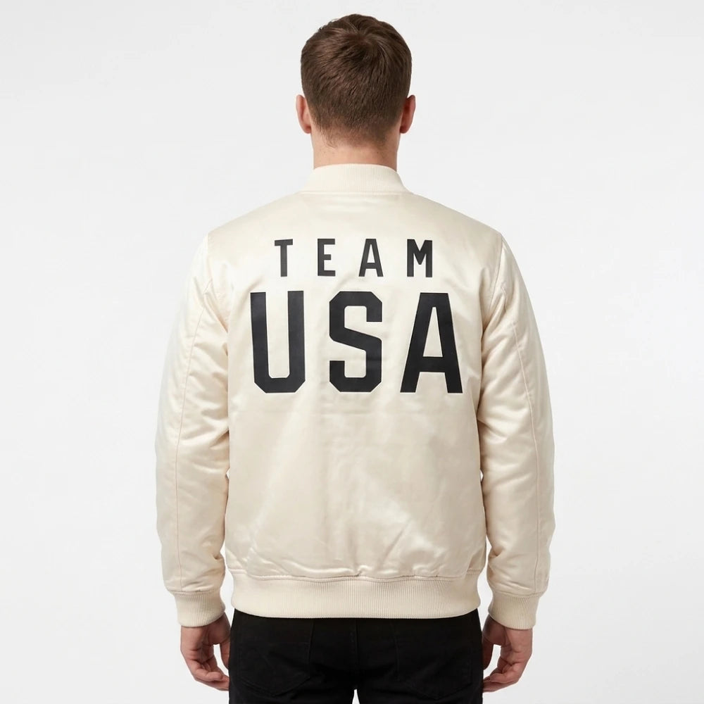 Coach Snoop Team USA White Bomber Jacket
