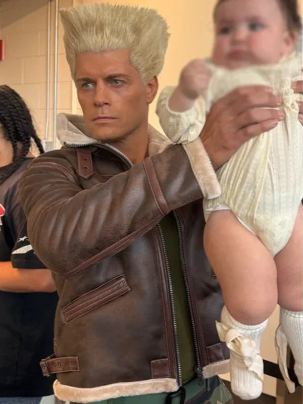 UFC 332 Guile In The Wild brown jacket