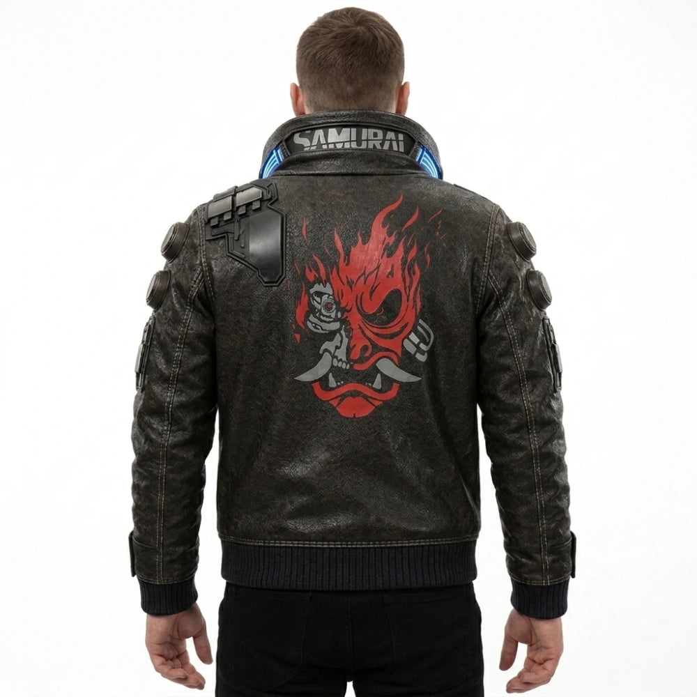 Cyberpunk 2077 Samurai Brown Bomber Jacket