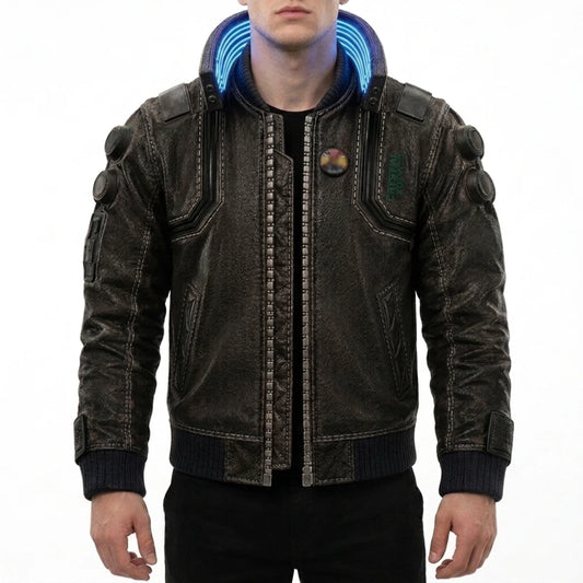 Cyberpunk 2077 Samurai Brown Bomber Jacket