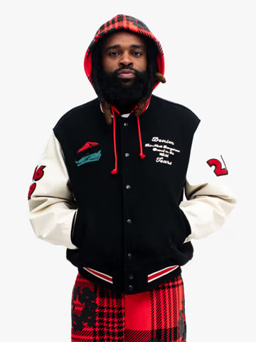 Denim Tears Peace Wreath Varsity Jacket