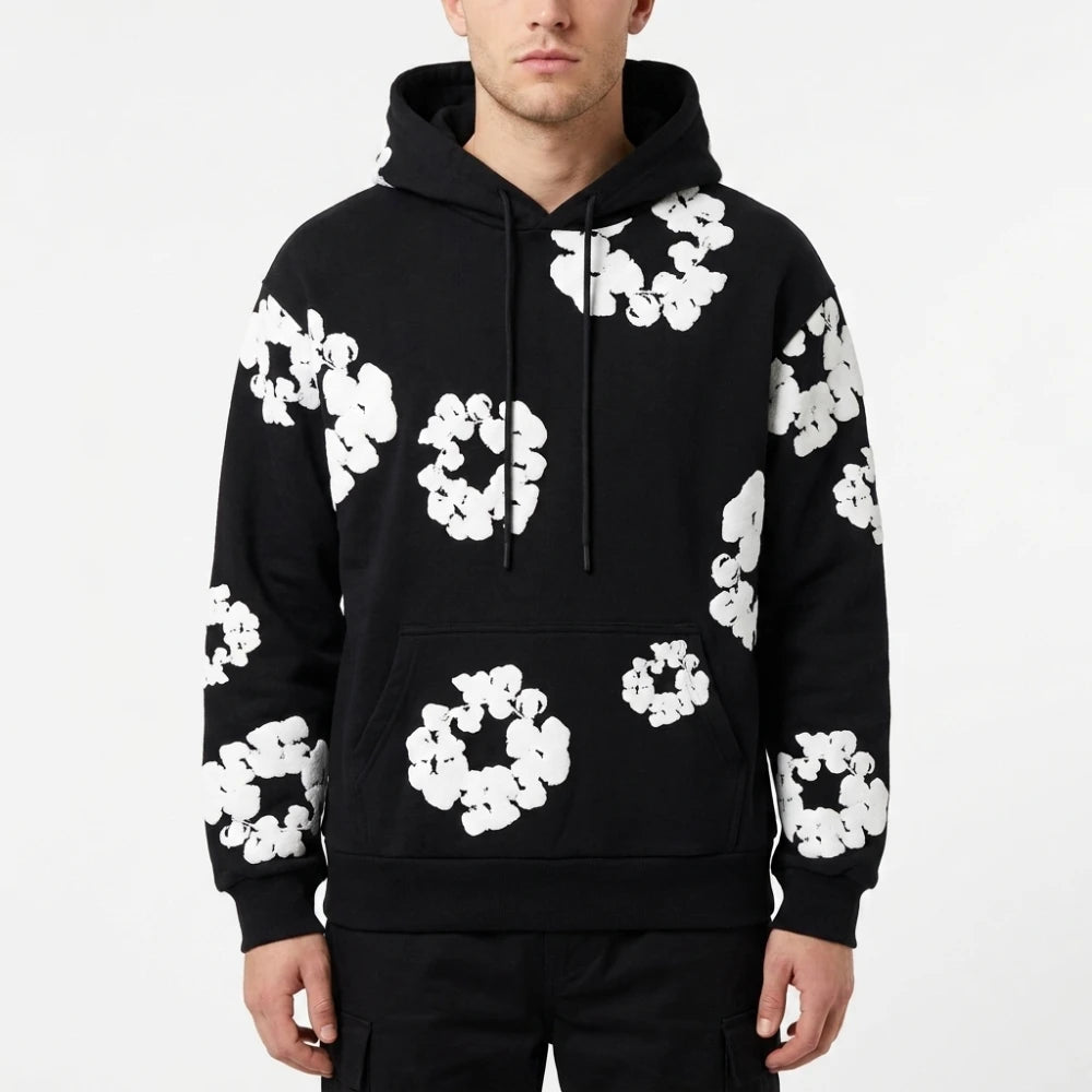 Denim Tears Cotton Wreath Print Hoodie