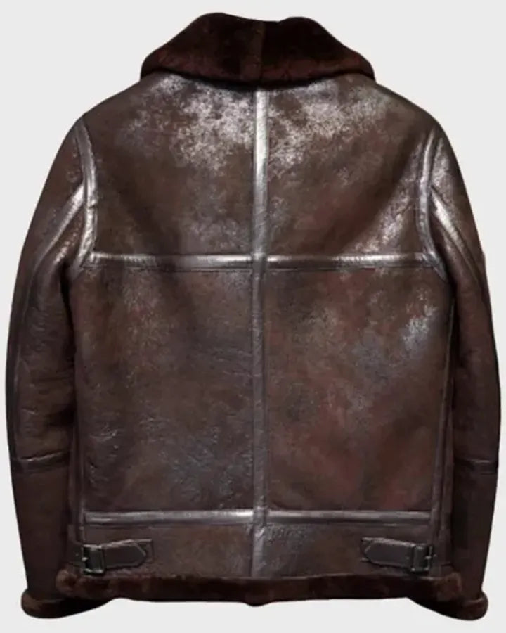 Shawn SF Brown Shearling Leather Jacket