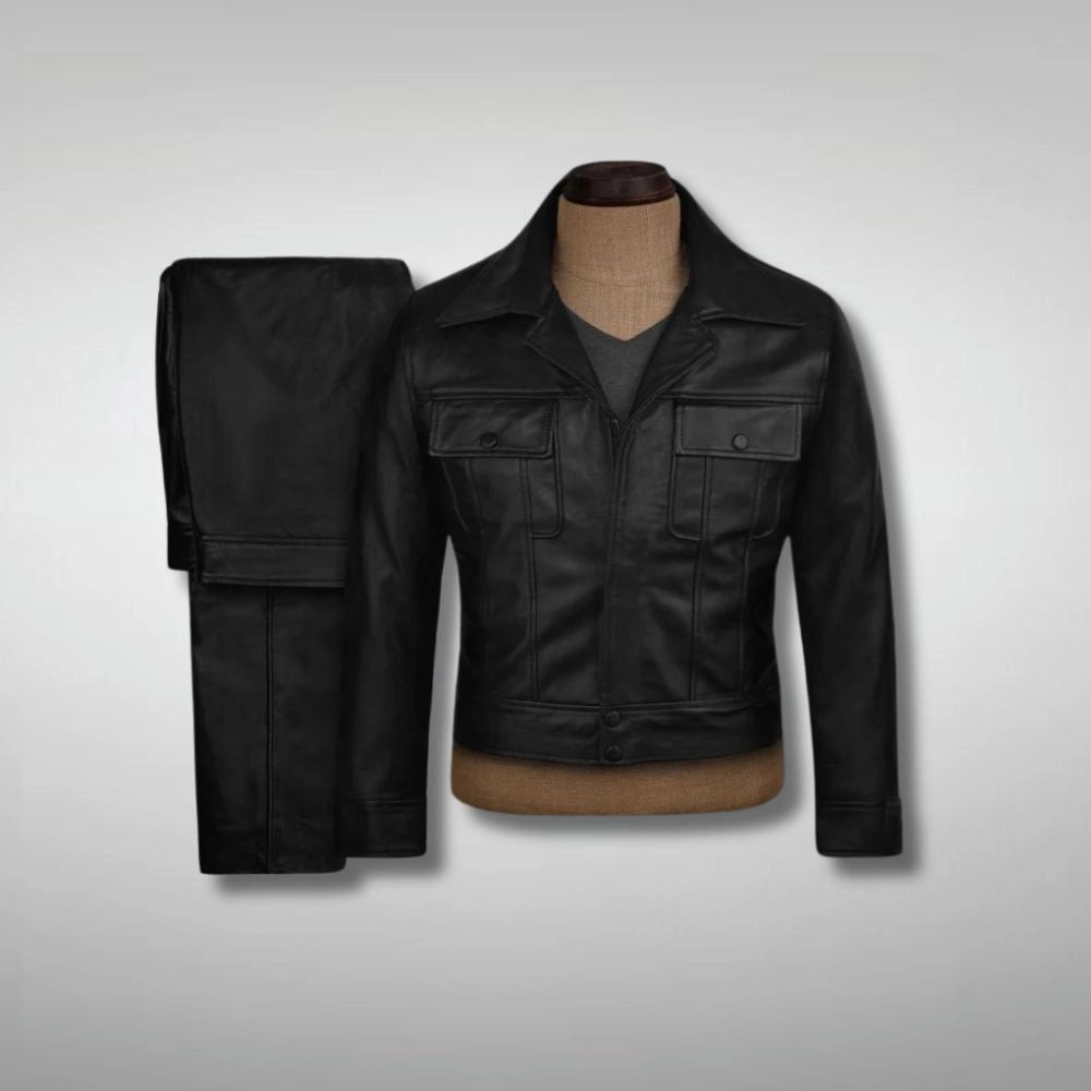 Black leather suit Elvis Presley