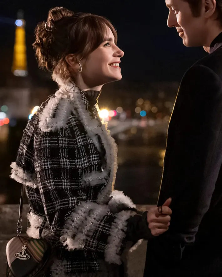 Emily in Paris Season 4 Tweed Coat