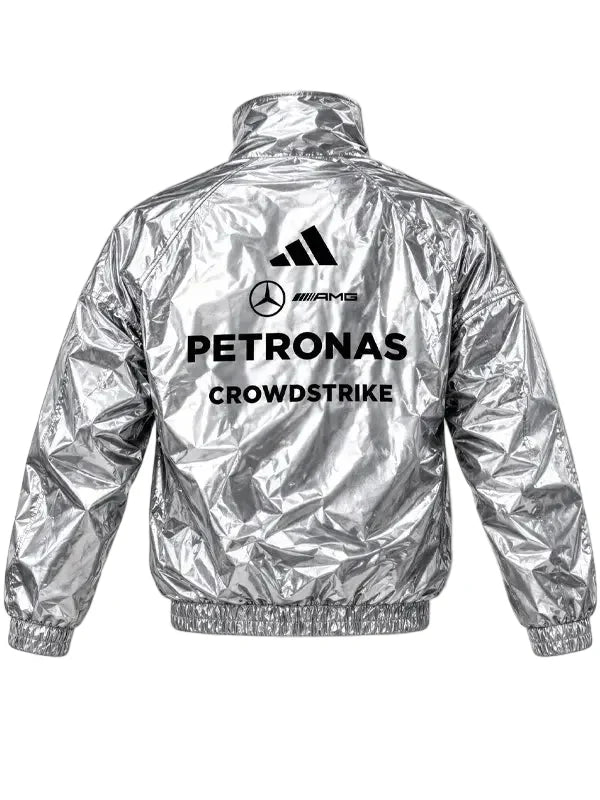 Mercedes AMG Petronas F1 Metallic Silver Racing Jacket