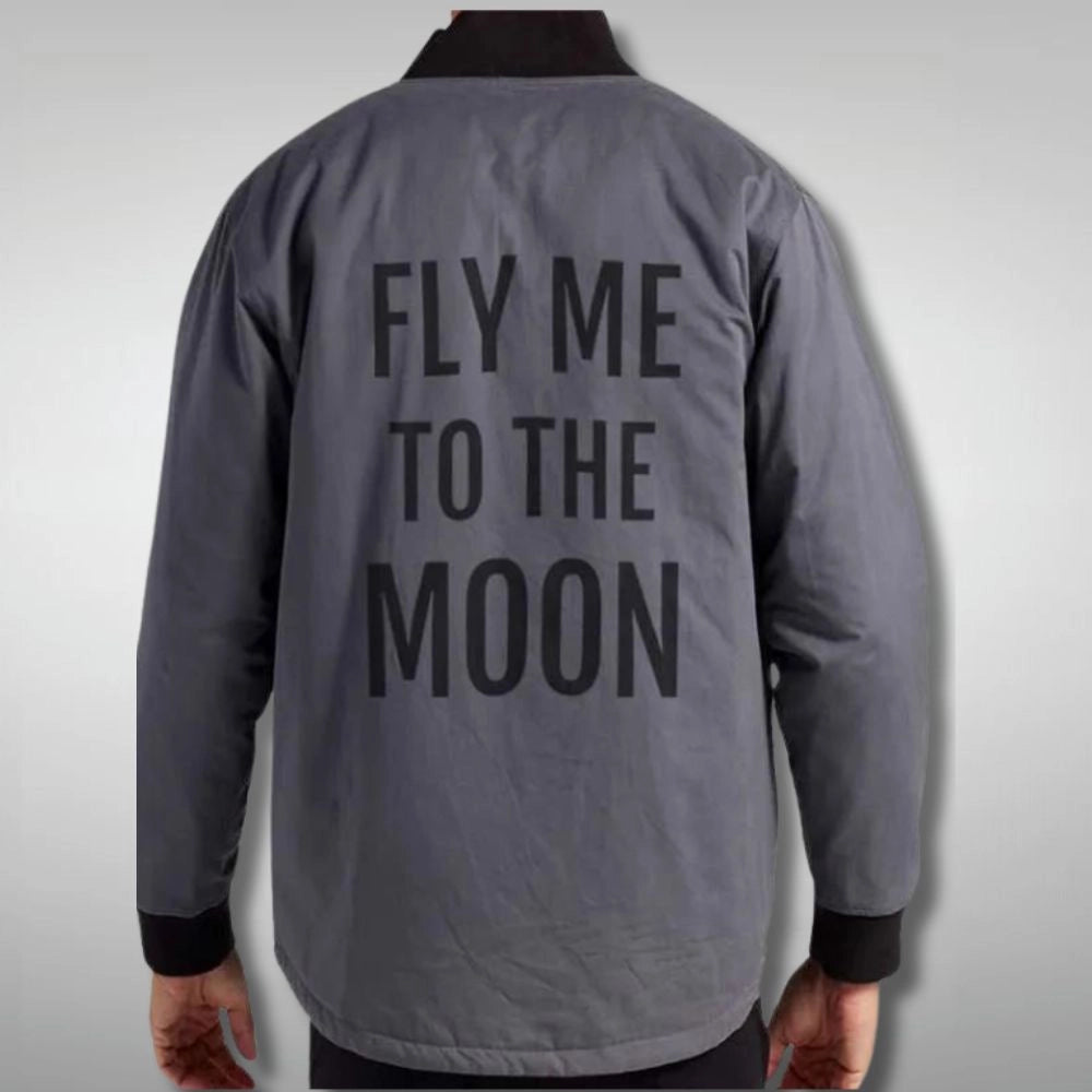 Fly Me to the Moon Nasa Grey Jacket