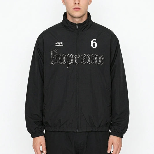 Supreme Umbro Rhinestone Black Track Jacket