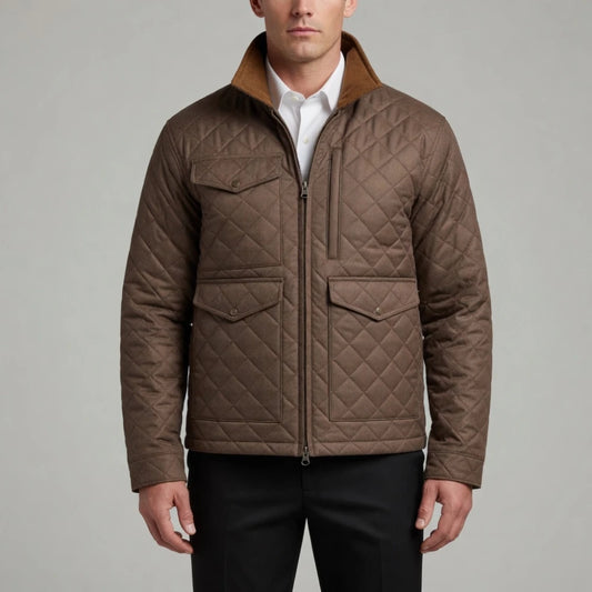 Get John Dutton Brown Quilted Coat