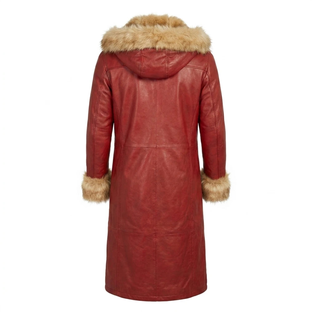 Get Red Shearling Santa Claus Coat