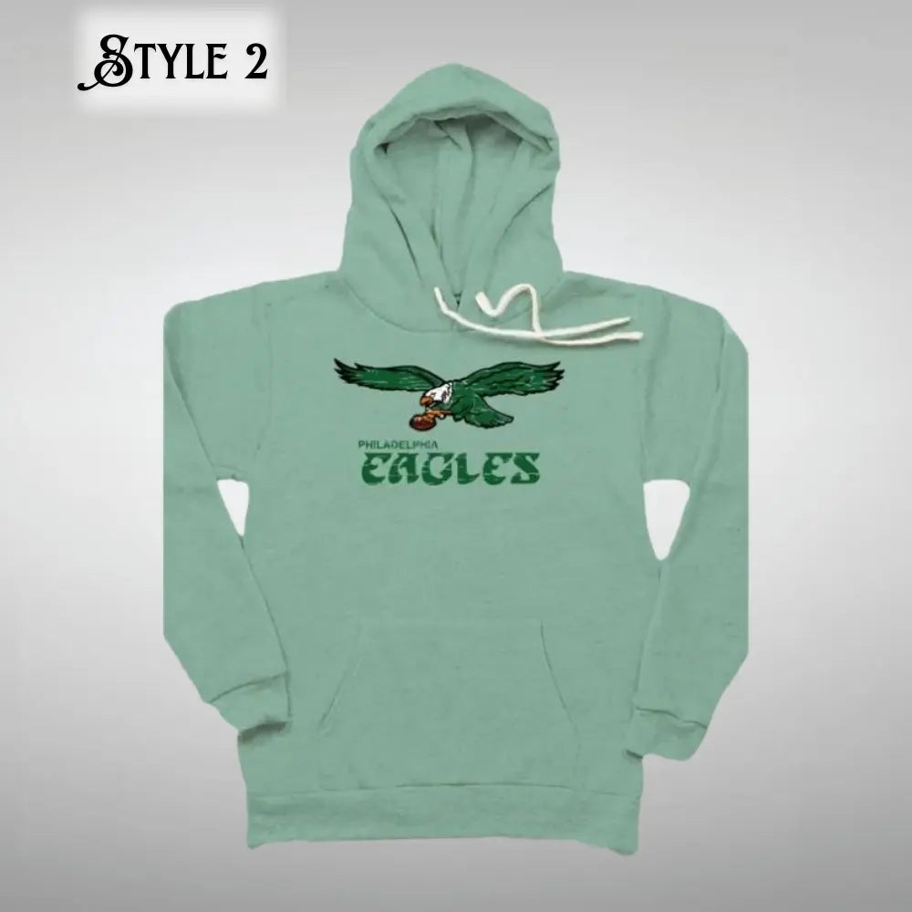 Green Retro Philadelphia Eagles Hoodie