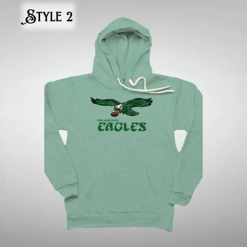 Green Retro Philadelphia Eagles Hoodie