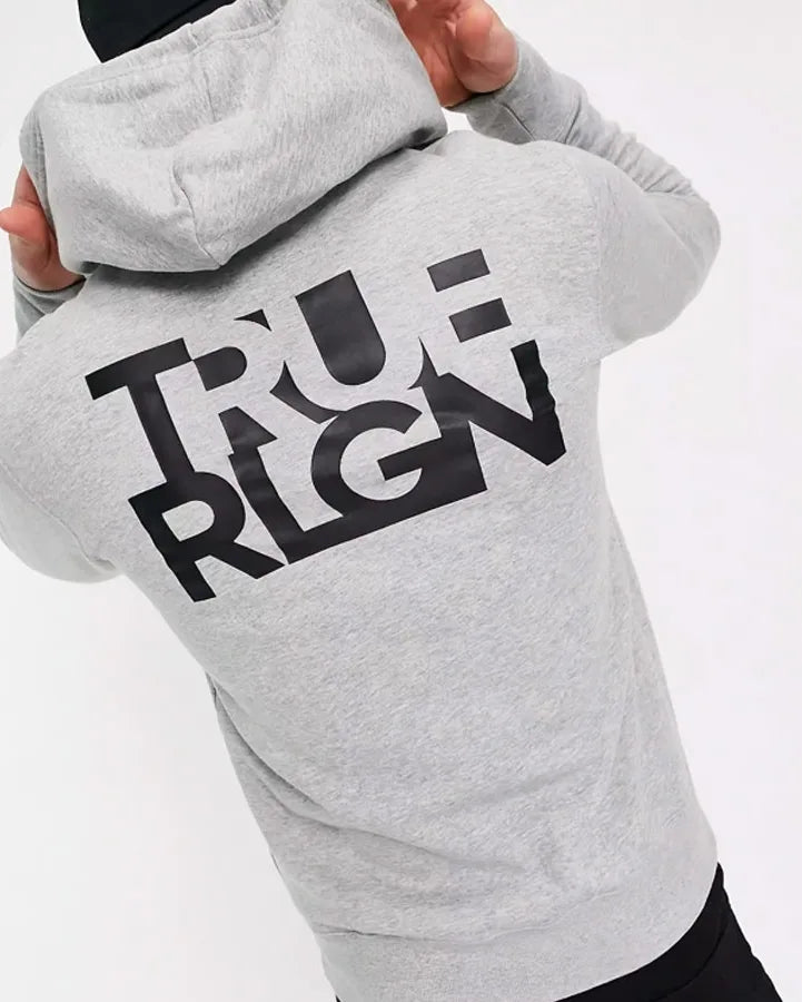 Grey True Religion Hoodie