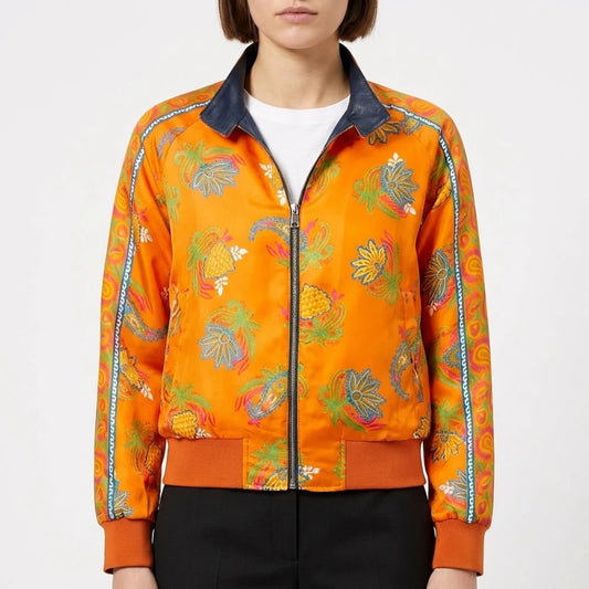 Hacks S02 Jean Smart Orange Printed Reversible Jacket