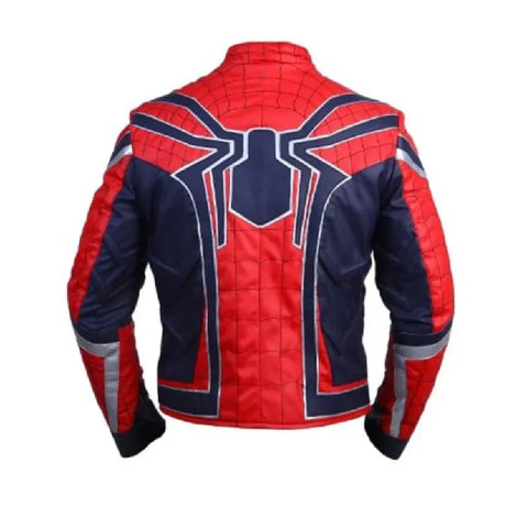 Peter Parker red and blue jacket
