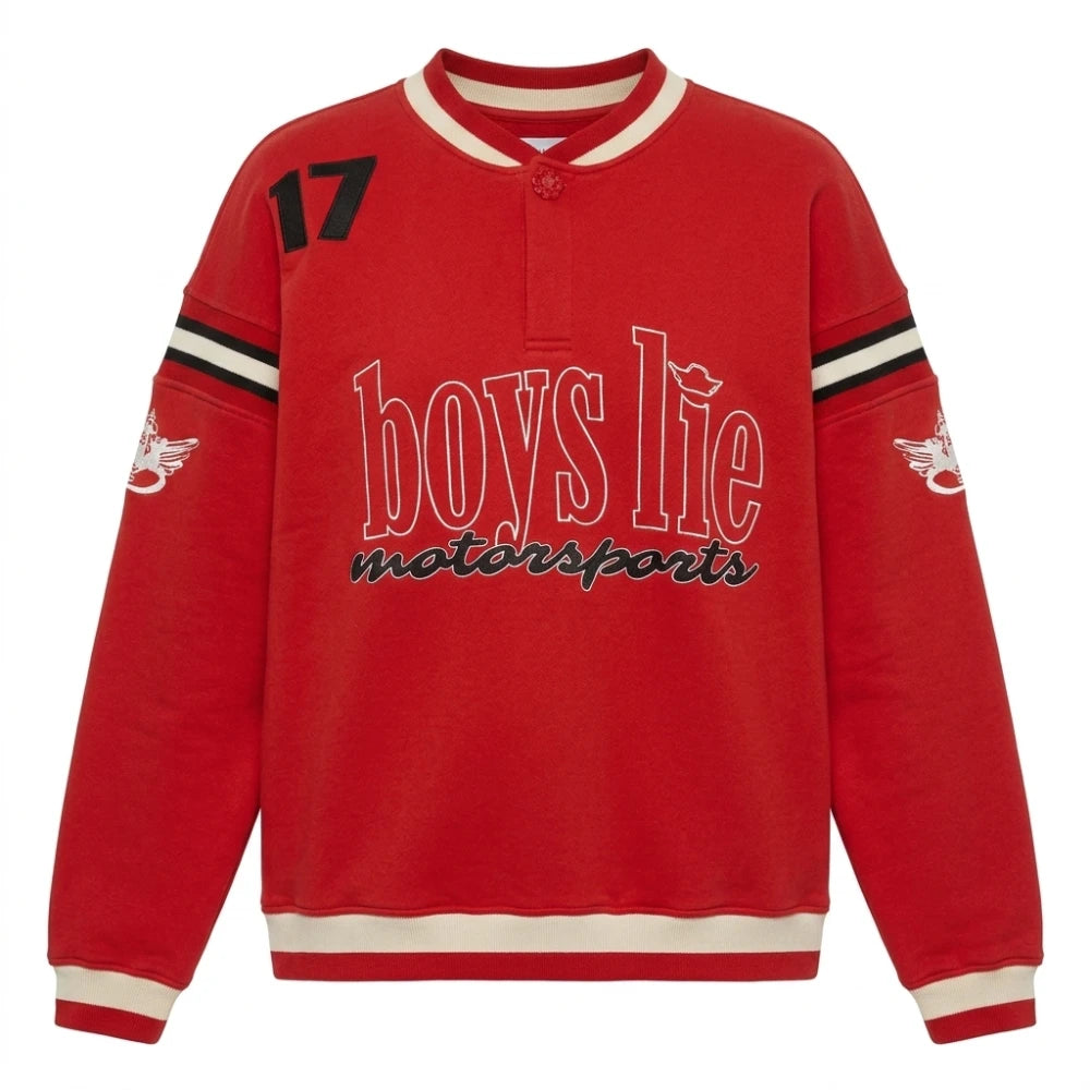 Heart and Hustle Houston S02 Moto Red Sweatshirt