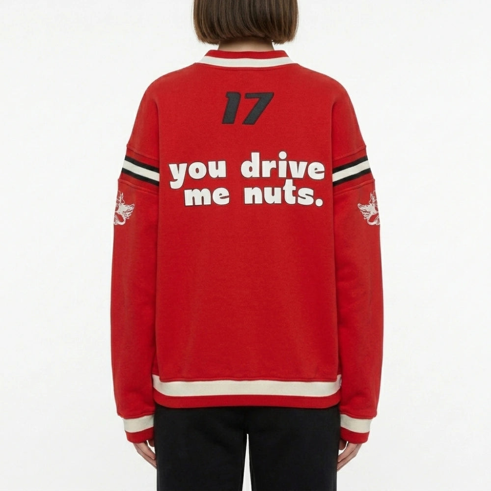Heart and Hustle Houston S02 Moto Red Sweatshirt