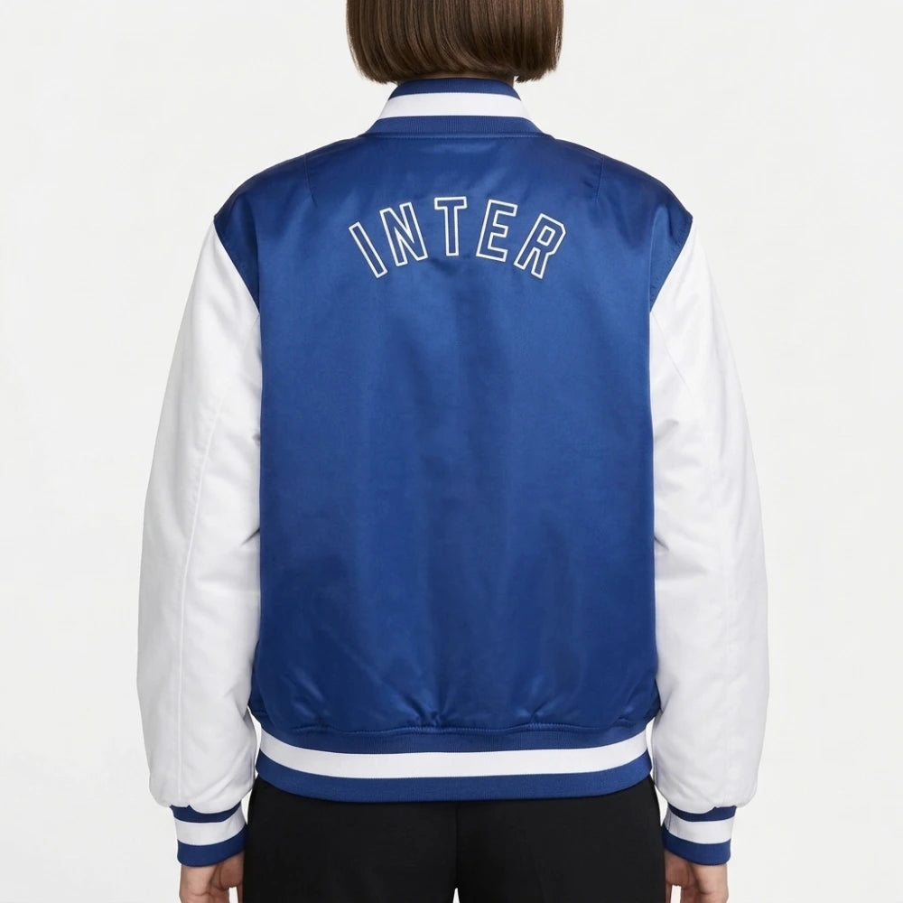 Inter Milan Fanatics Fest NYC 2026 Blue Satin Jacket