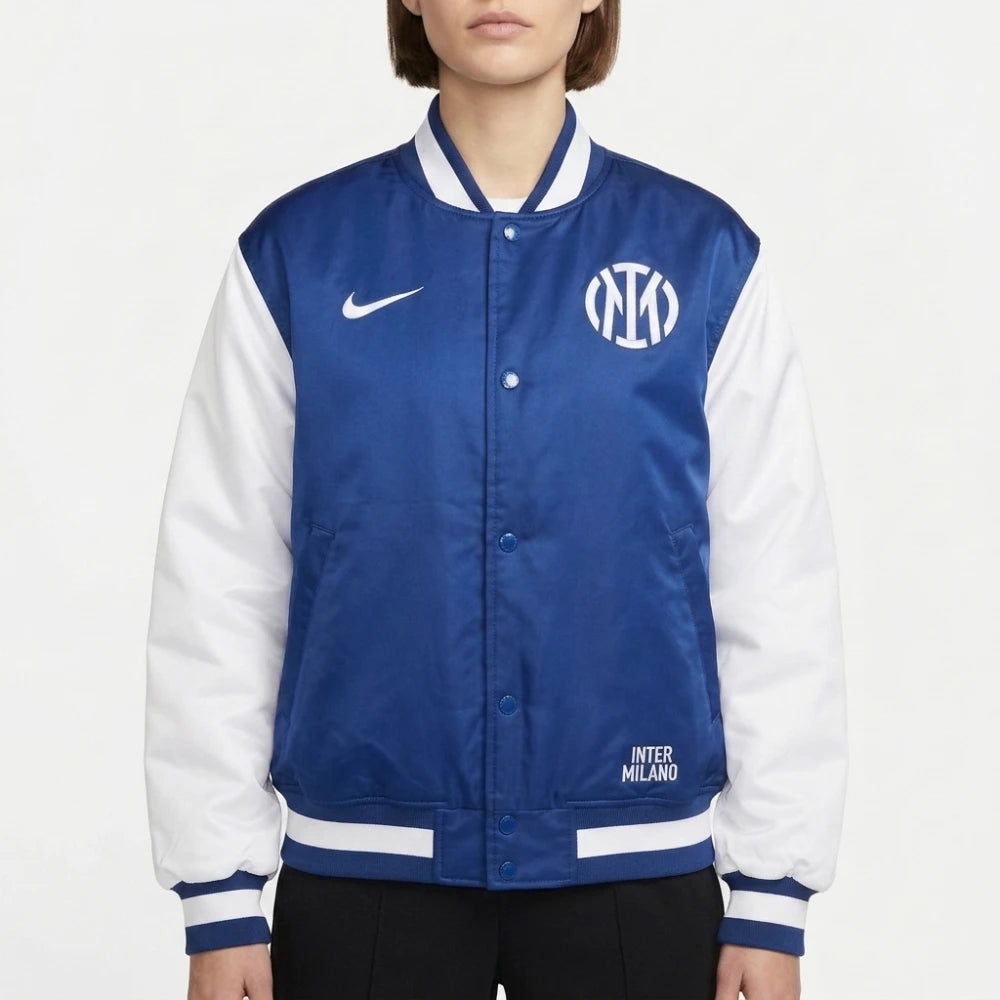 Inter Milan Fanatics Fest NYC 2026 Blue Satin Jacket