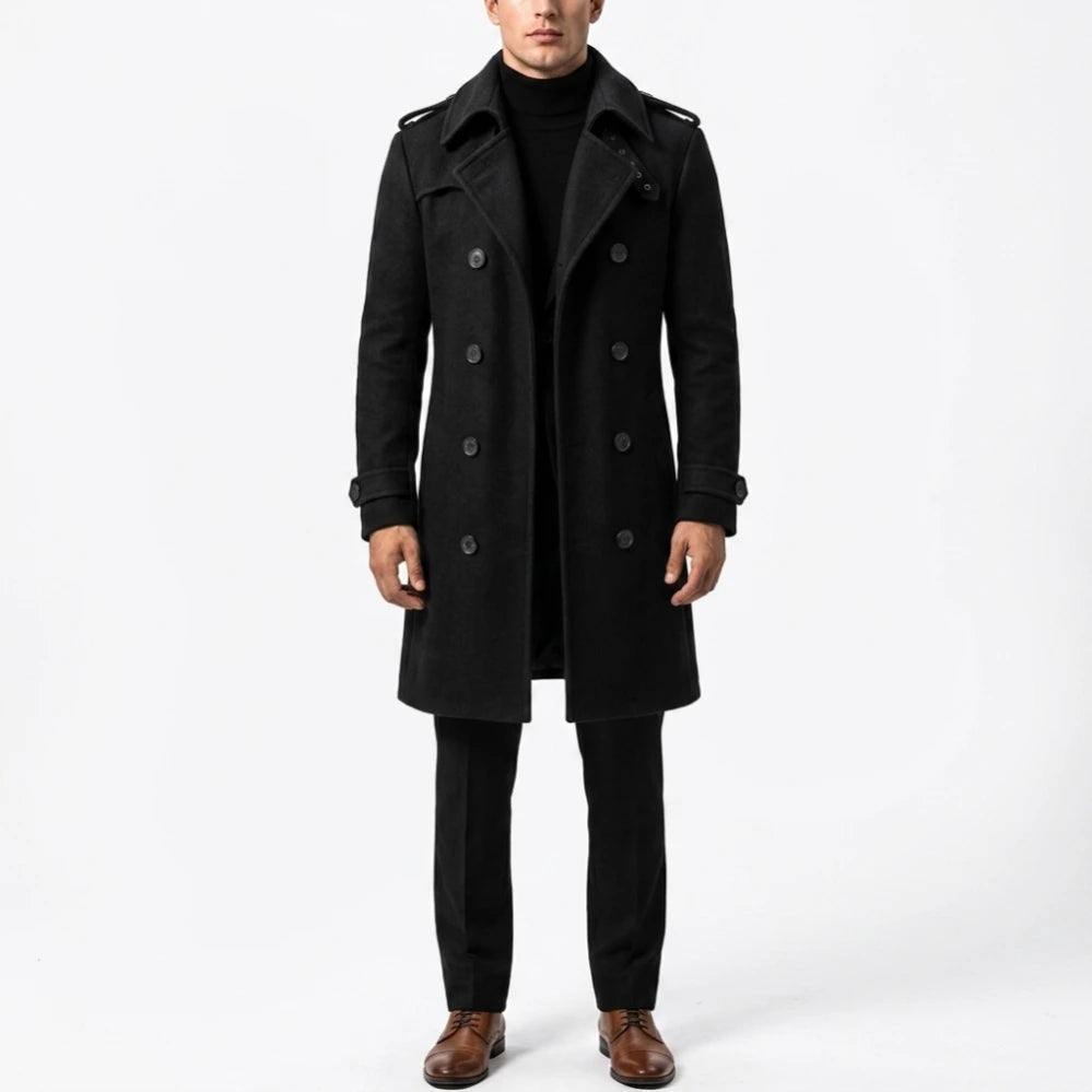James Bond 007 First Light Black Trench Coat