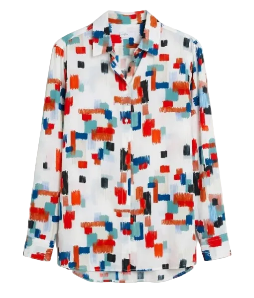 Multicolor-Square-Print-Shirt