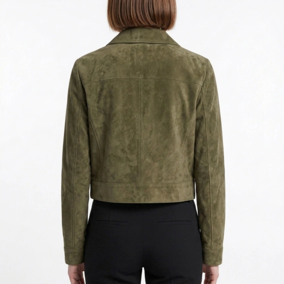 Jennifer Jareau Suede Crop Jacket