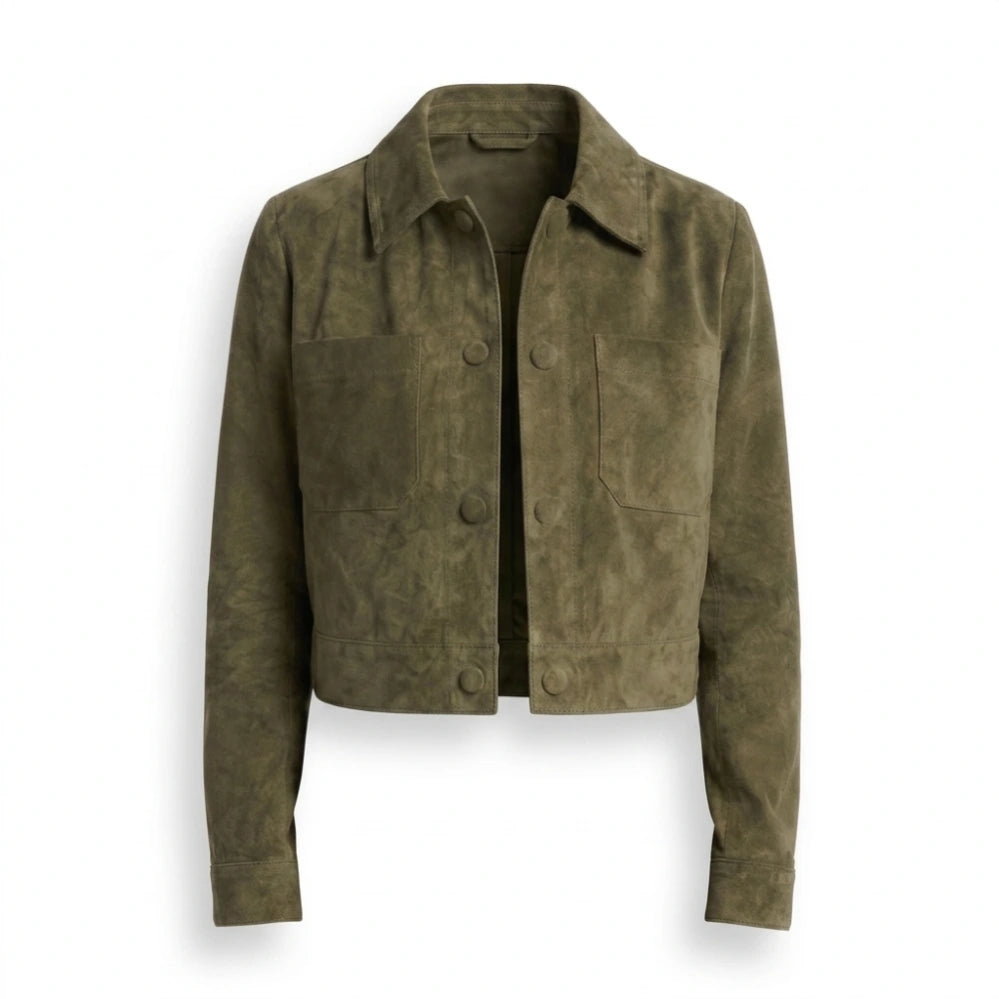 Jennifer Jareau Suede Crop Jacket