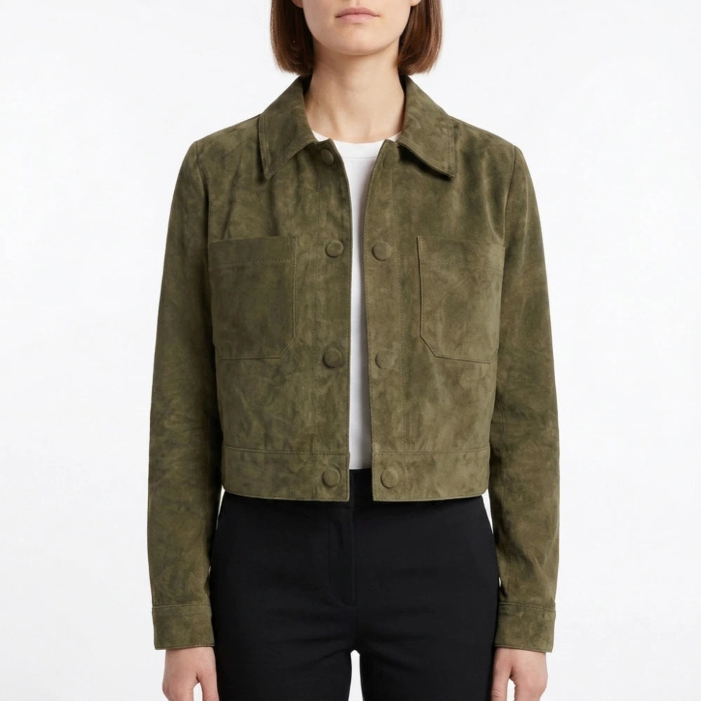 Jennifer Jareau Suede Crop Jacket